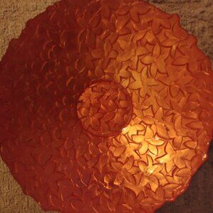 Vintage Handmade Decorative Vase Gold/Orange